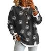 Women's Casual Long Sleeve Polka Dot Pullover Top Two Piece Neck Blouse