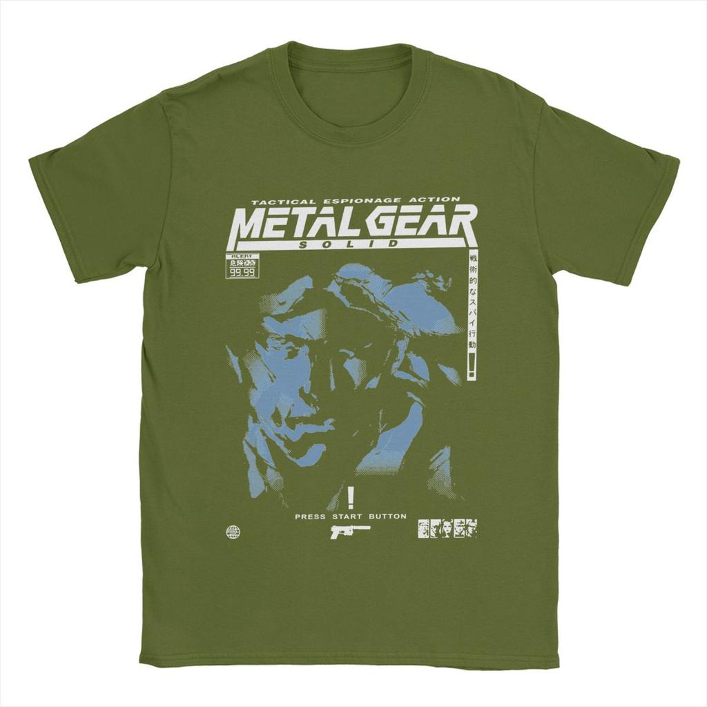 MGS1 Snake Metal Gear Solid Pánske ležérne tričko 100% bavlna Tričko s okrúhlym výstrihom a krátkym rukávom Letné topy