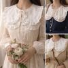 Large Lapel Women False Collar Half Shirt Style Double Layer Collar Detachable Collar  Sweater