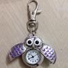 Ny mote søt flip-stil liten ugle halskjede hengende klokke nøkkelring tegneserie lommeur på kjede anheng bursdagsgaver