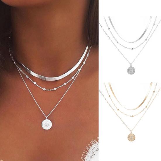 Çok Katmanlı Charm Kolye Ayarlanabilir Boyun Dekorasyonu Deforme Olmayan