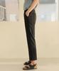 Jikeulib Secret Side Banding Black Cropped Stretch Slacks