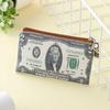 New Currency Printing Pattern Long Wallet Canvas Coin Purse Zipper Wallet Storage Package Dollar GBP Euro Ruble Style Wallet