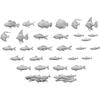 Green Stuff World Diorama Accessories Fish Set GSWD-3010 Resin Miniature Kit 1/48-1/35 Scale