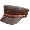 Cappello Stili Navali Con Fibbie a Cintura Catena Durabilità Pelle PU Cappello Per Vari Volti e Occasioni Y08E
