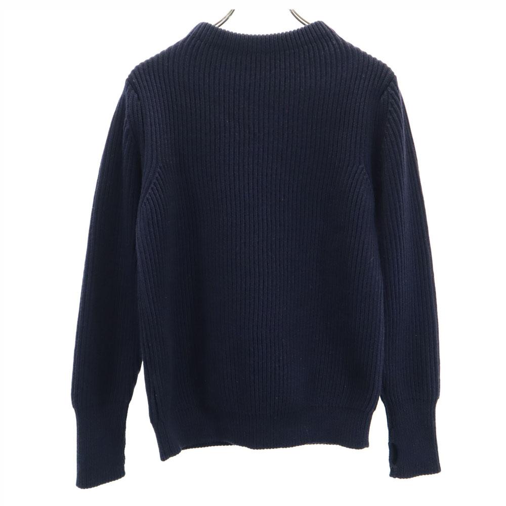 ANDERSEN-ANDERSEN made in Italy Langarmpullover XS Marineblau Rippstrick Herren Gebraucht