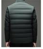 Men's Premium Lightweight Goose Down Jacket: Winter Casual Lapel Style, Middle-Aged Dad, 90% Down Warmth.