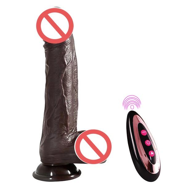 Thrusting Realistic Dildo Sex Toy Vibrator for Women Telescopic Rotation Heating G Spot Clitoral Anal Stimulation Big Penis Dick
