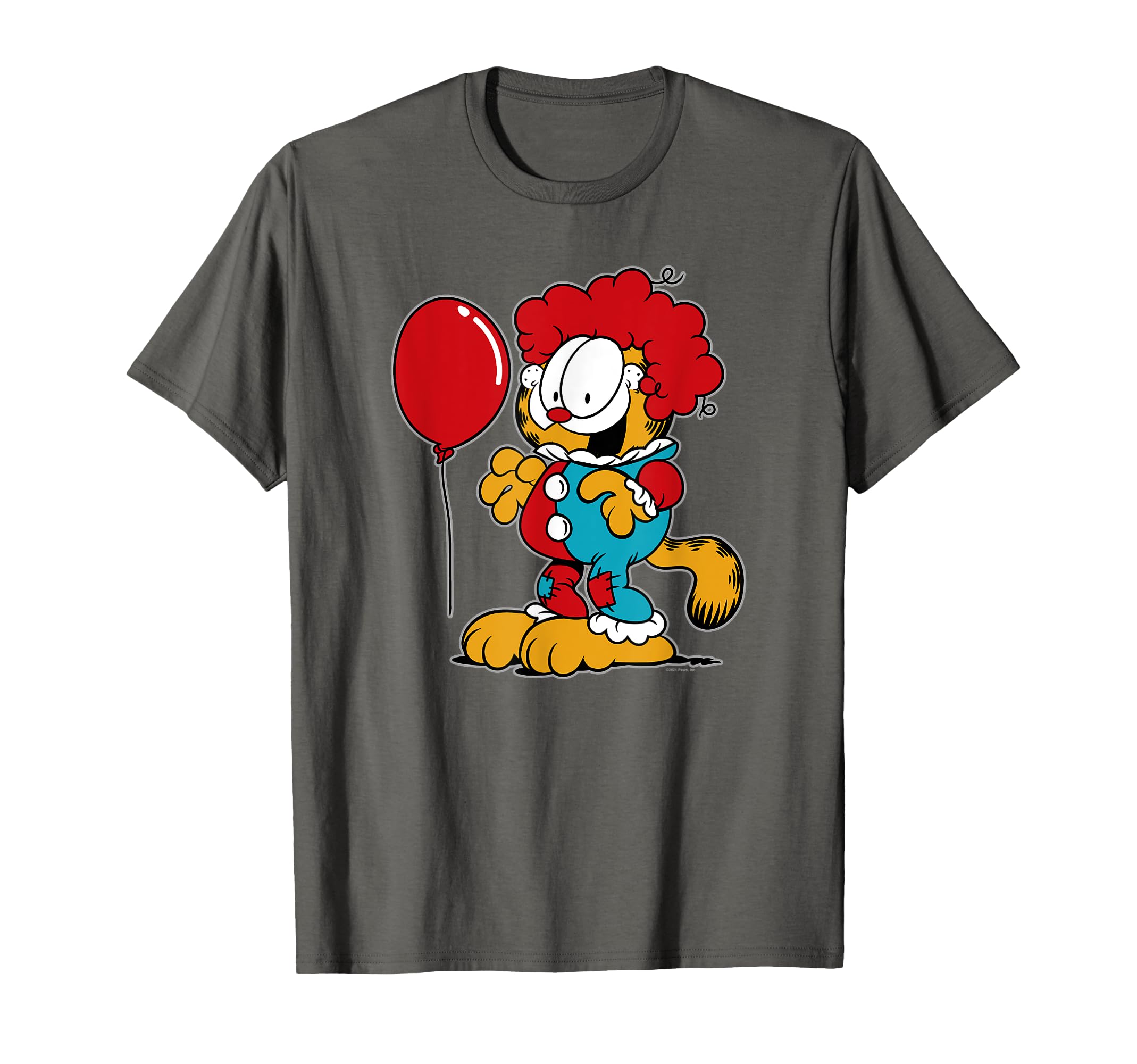 

Garfield Halloween Clown Costume with Red Balloon and Garfield T-Shirt