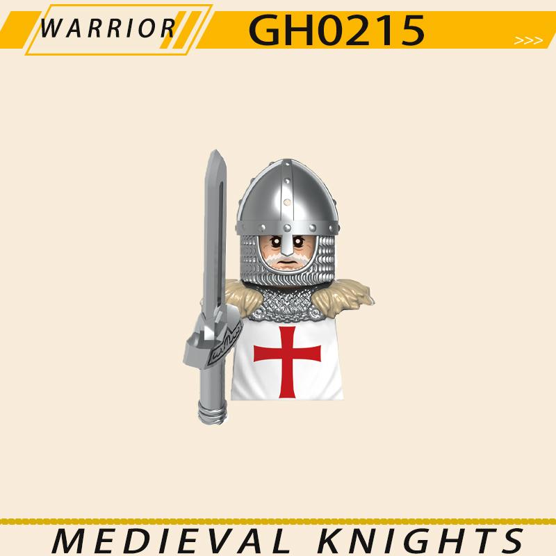 Medieval Military Jerusalem Tripoli Knight Building Blocks Castle Lionheart Hospital Teutonic Soldier Figures Warrior Bricks Toy