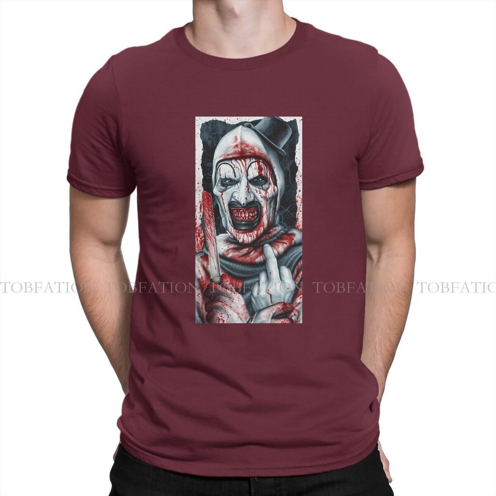 Art Classic Men TShirt Terrifier Horror Films Crewneck Tops 100 Cotton T Shirt Humor High Quality Gift Idea
