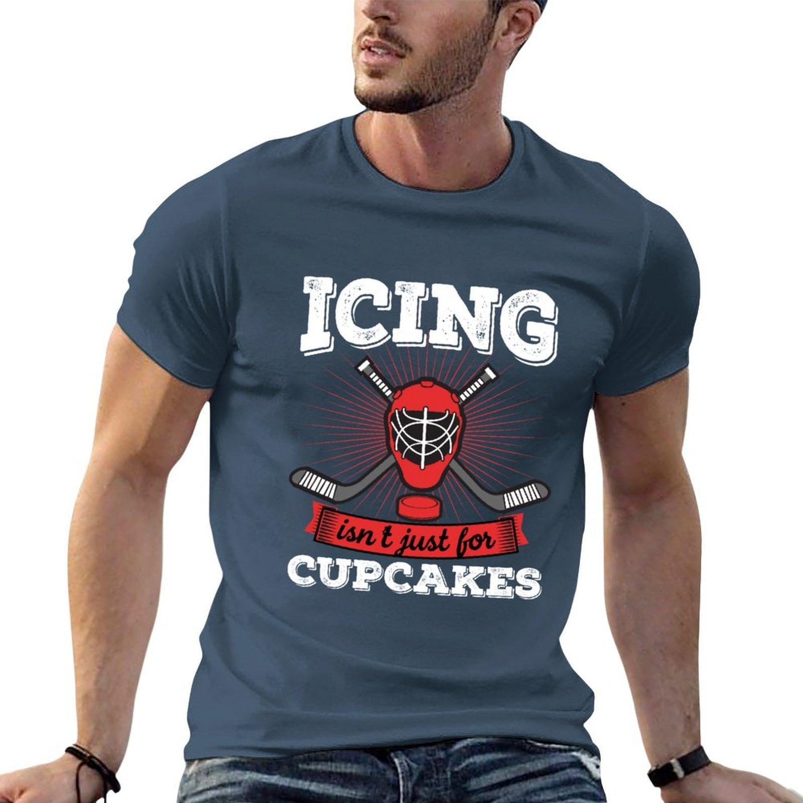 Funny Icing Isnt Just For Cupcakes Hockey Meme Gift Tshirt Graphic Print Short Sleeve Tshirt S