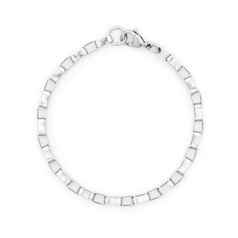 Jbans Classic 4Mm Surgical Steel Box Chain Bracelet (C2201-Ac833_Sv)