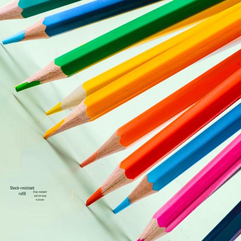 Deli 6812 Series Water-Soluble Oil-Based Colored Pencil Set - Available In 24, 36, or 48 Colors