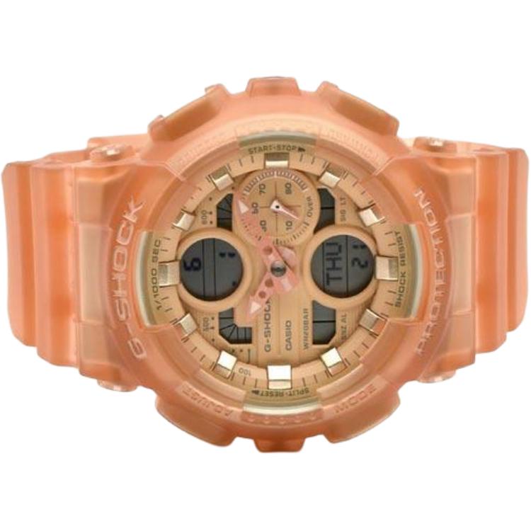 CASIO Women's Liquid Crystal/Analog Dual Display Series Orange Watch GMA-S140NC-5A1JF