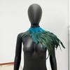 Fake Feather Shrug Shawl Shoulder Wrap Cape Soft Adjustable Retro Gothic Collar Cosplay Party Body Stage Performance Fake Collar Dancer Costume