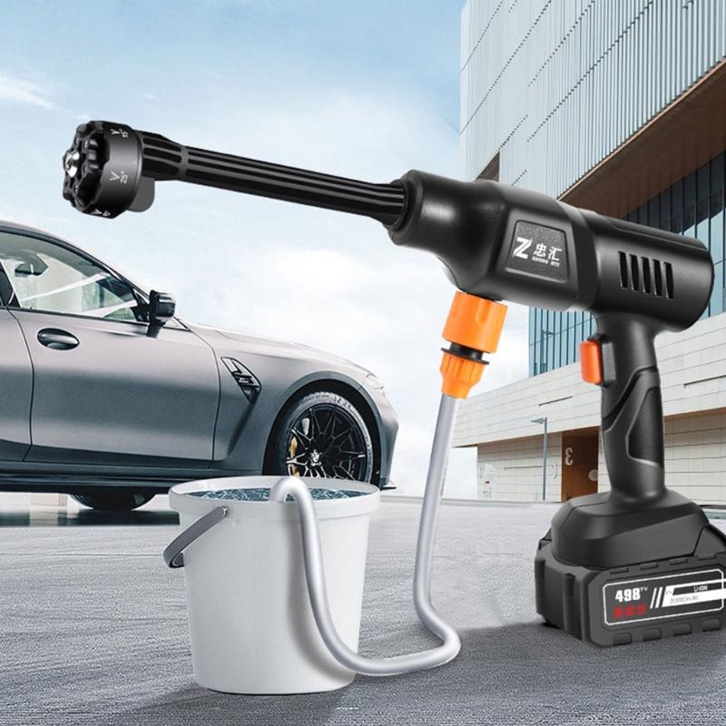 Kabelloser Hochdruckreiniger 6-in-1 Düse Tragbar Handheld Washer Akkubetrieben Elektrisch Hochdruckreiniger