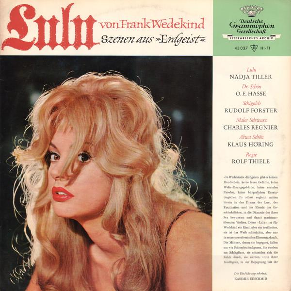 

LP Record FRANK WEDEKIND Lulu Scenes from Earth Spirit 43037 DEUTSCHE GRAMM Germany Soundtracks Musicals Used