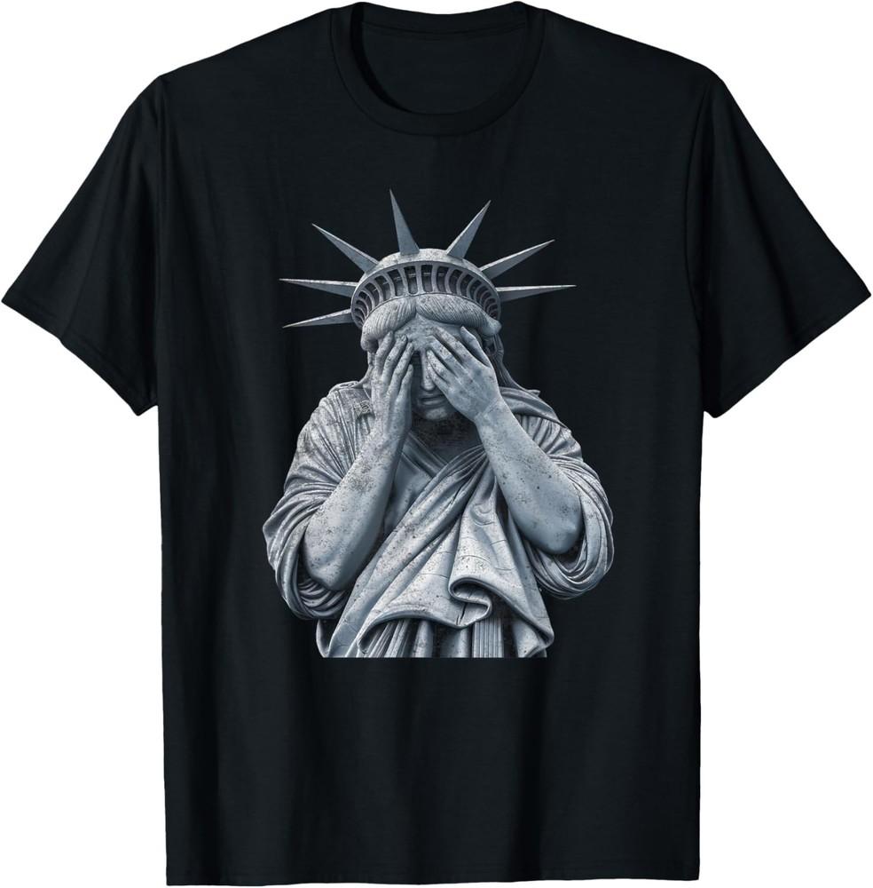 

Сопротивляйтесь Статуя Свободы Плачущий Протест Равенство Мужчины Женщины Футболка S