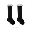 2024 Autumn Girls' Lace Calf Socks - Retro Forest Style Princess Socks