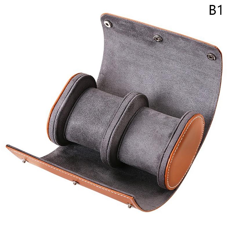 

Коробка для годинників 1/2/3 слоти Дорожній кейс для зберігання годинників Органайзер Вітрина для ювелірних виробів Ролл для годинників Водонепроникний органайзер з PU шкіри 2 girds помаранчевий