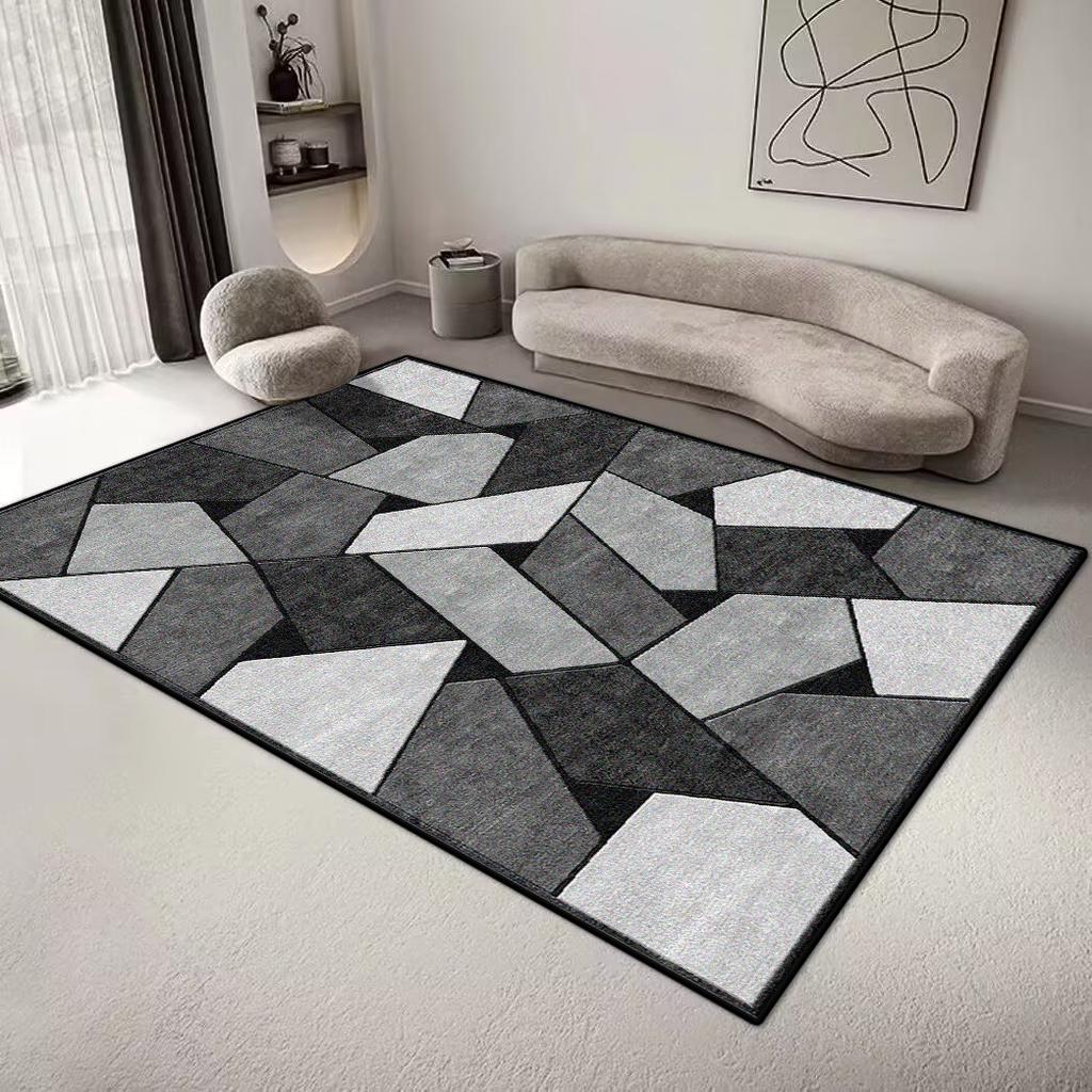 Geometrischer Teppich im nordischen Stil für Wohnzimmer Minimalismus Dekoration Schlafzimmer Große Teppiche 200x300CM Bürobereich Rutschfeste Bodenmatte