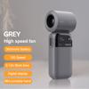 LED Digital Display High-speed Turbo Jet Fan with 100 Adjustable Wind Speeds Type-C Rechargeable Handheld Mini Fan Outdoor Fan