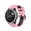 Replacement Straps Compatible for Garmin Fenix 7S 6S 6S Pro 5S 5S Pro Dual Color Watch Silicone Strap with Tool