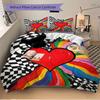 3pcs Heartbeat Bedding Set, Breathable and Soft, Suitable for All Seasons, Ideal for Home Use, Suitable for Bedroom Decor 21133