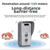 1-2 Mile Range 3 Volume Levels Rechargeable Voice Intercom Doorbell Wireless Doorbells Waterproof Electronic Intercom System