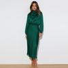 Elegantes Satin Langarm Abendkleid für Damen - Sommer 2023 Kollektion