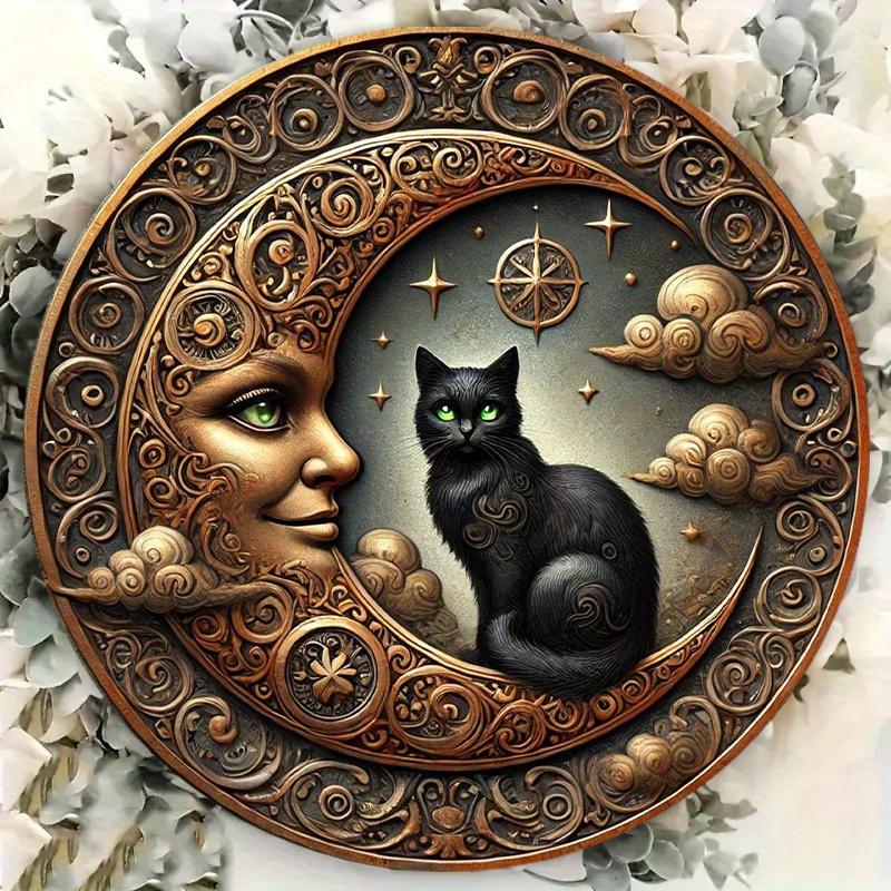 CIFBUY Vintage Metal Wall Art Waterproof Durable Aluminum Wall Art Inch Round For Home Decor Bar Cafe Dorm Room Decoration