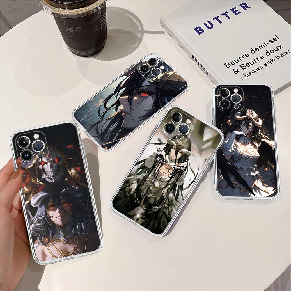 Cartoon Anime A-AlbedoS Transparent Phone Case For IPhone 16 15 14 13 12 11 Pro Max Plus Soft Cover