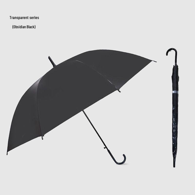 Extra Large Transparent Wind-Resistant Folding Umbrella with Long Handle - Korean Style for Two