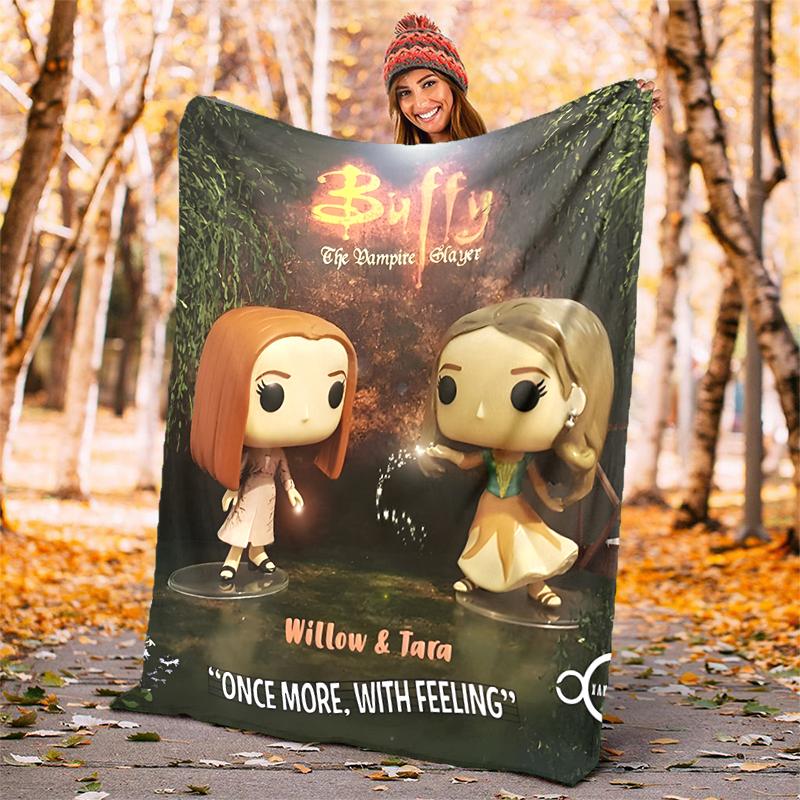 Buffy Flannel Blanket Soft Warm All-Season Throw, Design for Camping, Car Travel, Hiking Sofa, Bed, Office Perfect Gift for Parties