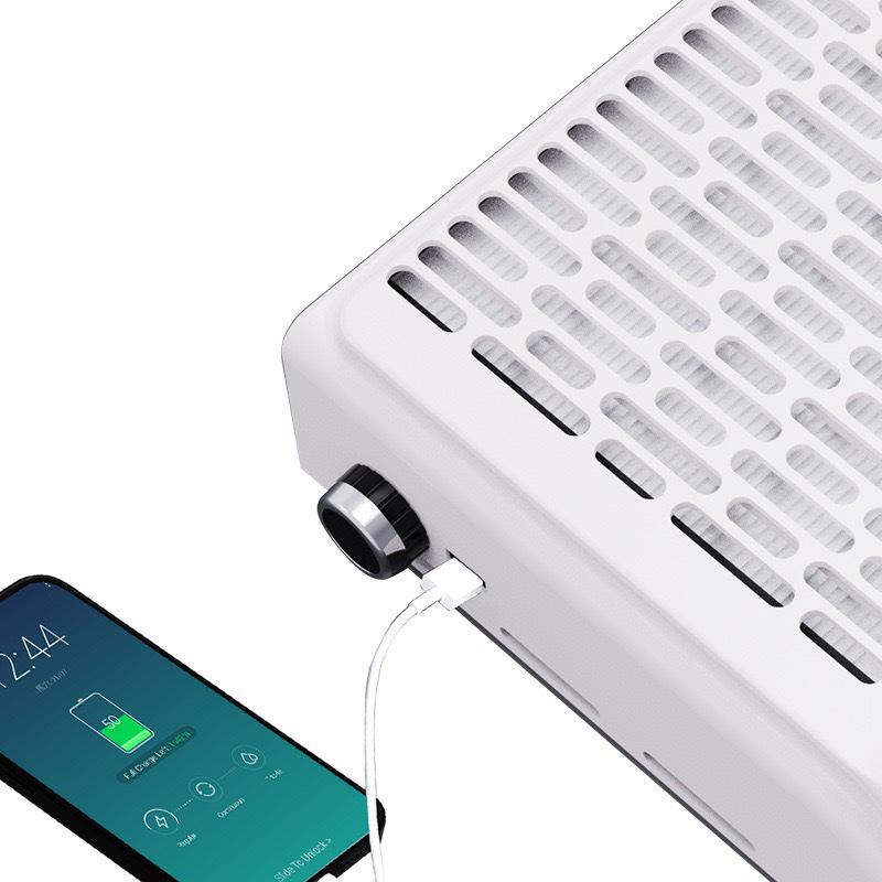 100W High-Power Nail Dust Collector with Adjustable Speed & USB Output, Japanese Filter Net Vacuum Cleaner