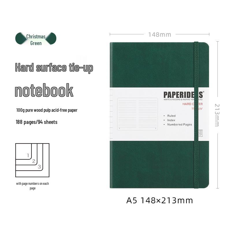 Блокнот PAPERIDEAS A5 в твердой обложке из ПУ кожи с сеткой Dotted Pages