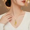 S925 Sterling Silver Handmade Brushed New Chinese Necklace Girls Koi Pendant Jewelry Women