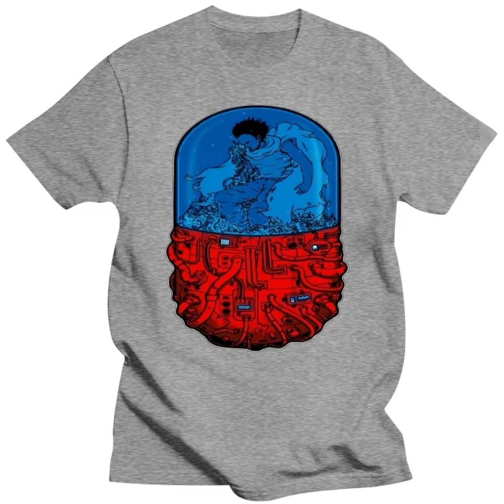 Japan Anime Akira men T Shirt Tetsuo Kaneda Neo Tokyo Tee Man Cool Fashion Short Sleeves Mens Designer cotton tshirt