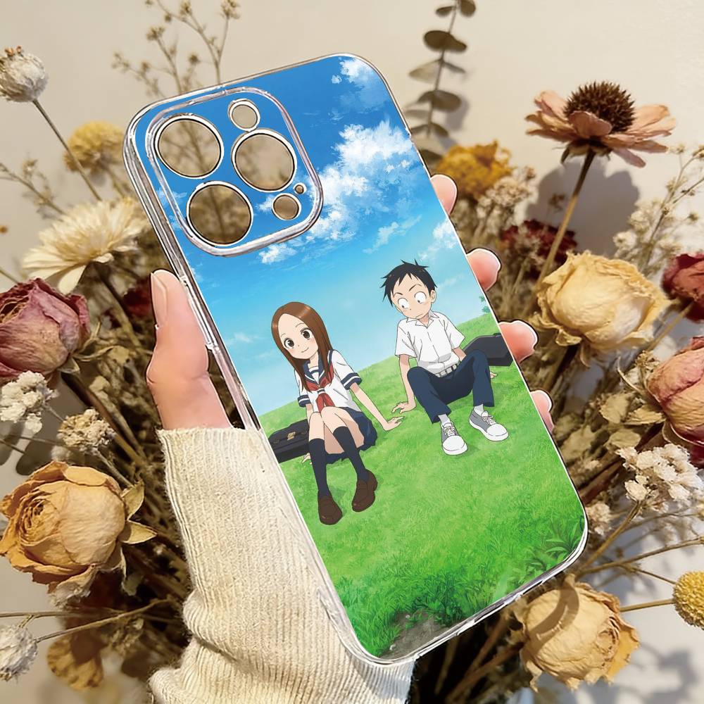 Karakai Jouzu no Takagi-san Phone Case Transparent Silicone Soft For iPhone 17 16 15 14 13 12 11 Mini Pro Max Plus