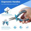 SPEEDWOX Flat Nose Pliers, Handmade, Flat Nose Pliers, Flat Nose Pliers, 115mm, Small, Flat Nose, Precision Work, Craft Tool for Beginners and Profess