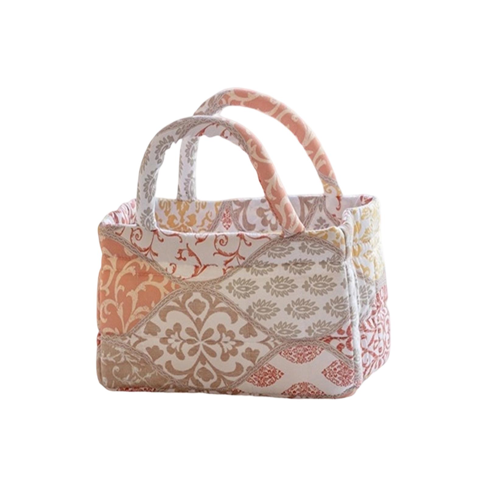 

Small Home Fabric Miscellaneous Storage Basket, Korean Portable Underwear Organizing Frame Storage Basket One Size