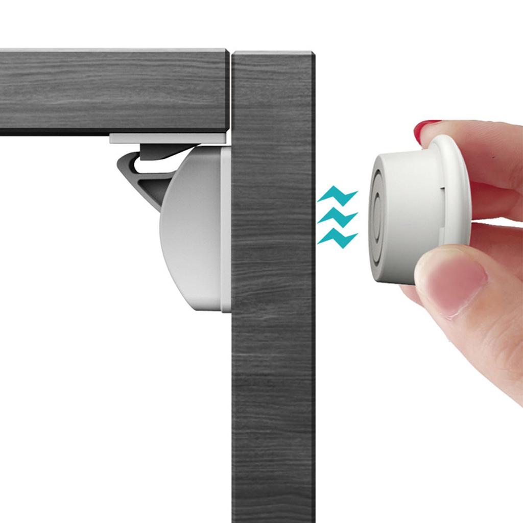 10pcs Child Security Magnetic Cabinet Lock Adhesive Baby Proofing Drawer Lock Cabinet Latches for Cabinets Drawers