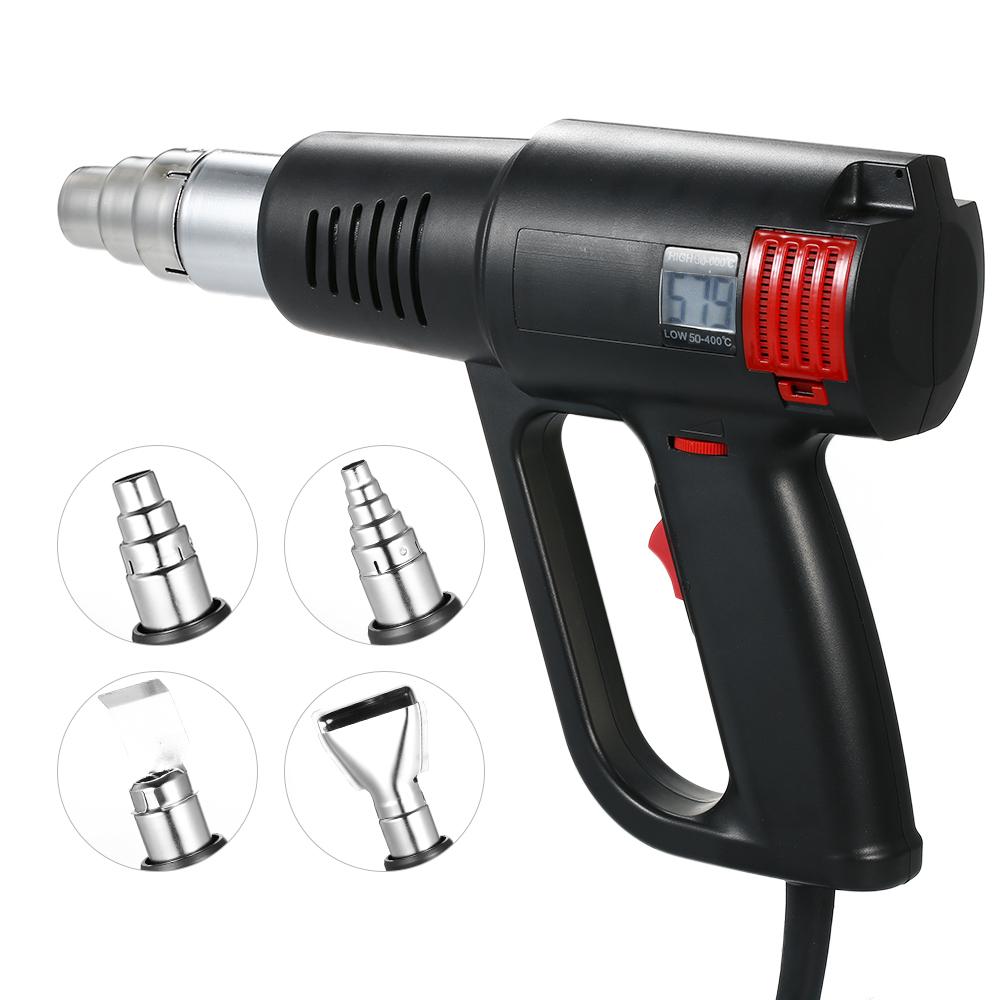 2000W Industrial Fast Heating Hot     LCD Digital Temperature-controlled High Quality Handheld Heat Blower Electric   Temperature Heat Gu