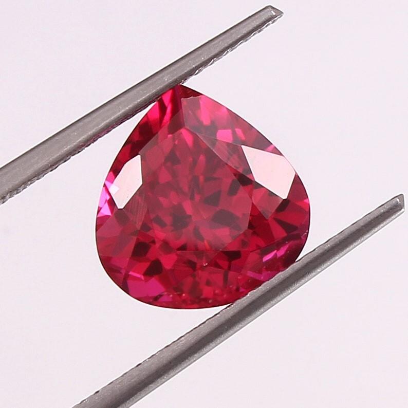 AAA 16 MM Flawless Blood Red Ruby Heart Cut Loose Gemstone Mozambique