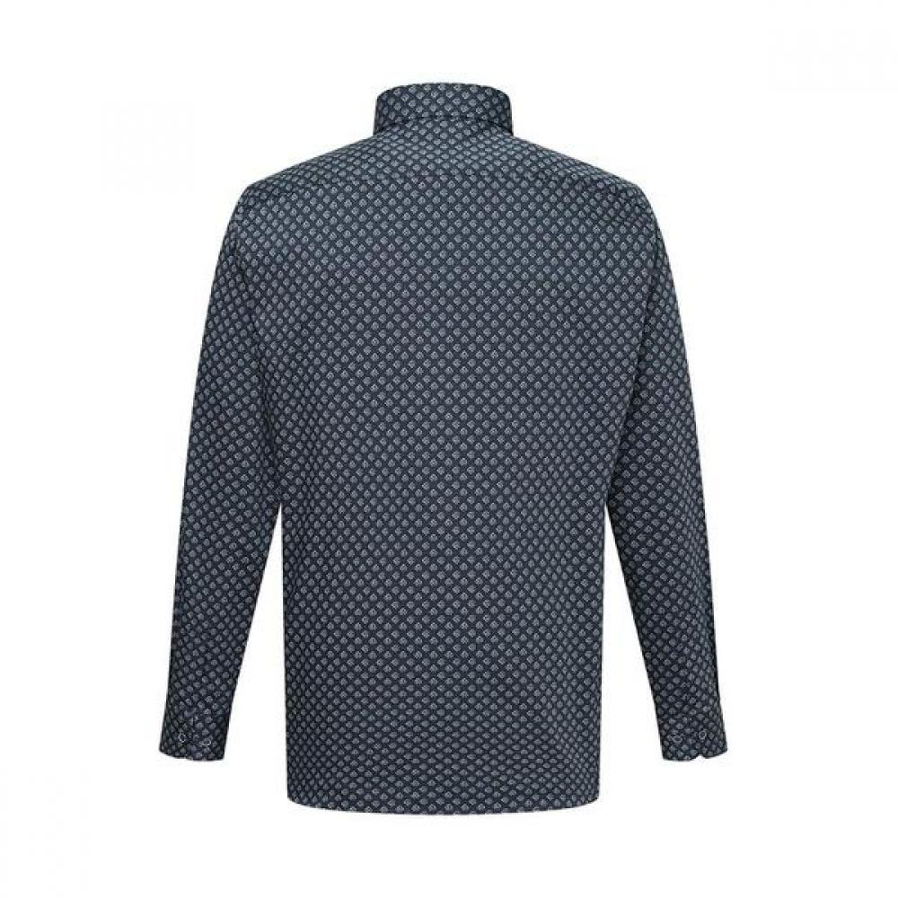Daks Men S Geometric Pattern Contemporary Fit Long Sleeve Shirt dma1Shdl281n1