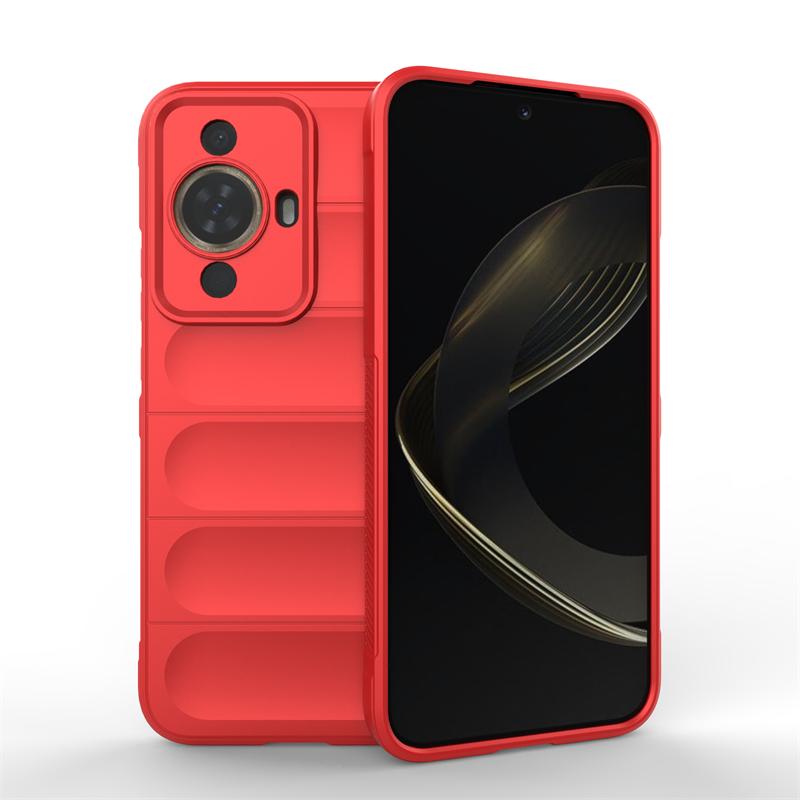 

Для Huawei Nova 12S Чехол Чехол Huawei Nova 12S Capas Роскошный Противоударный Бронированный Телефон Задний Бампер Мягкий TPU Fundas Huawei Nova 12S For Nova 12S красный