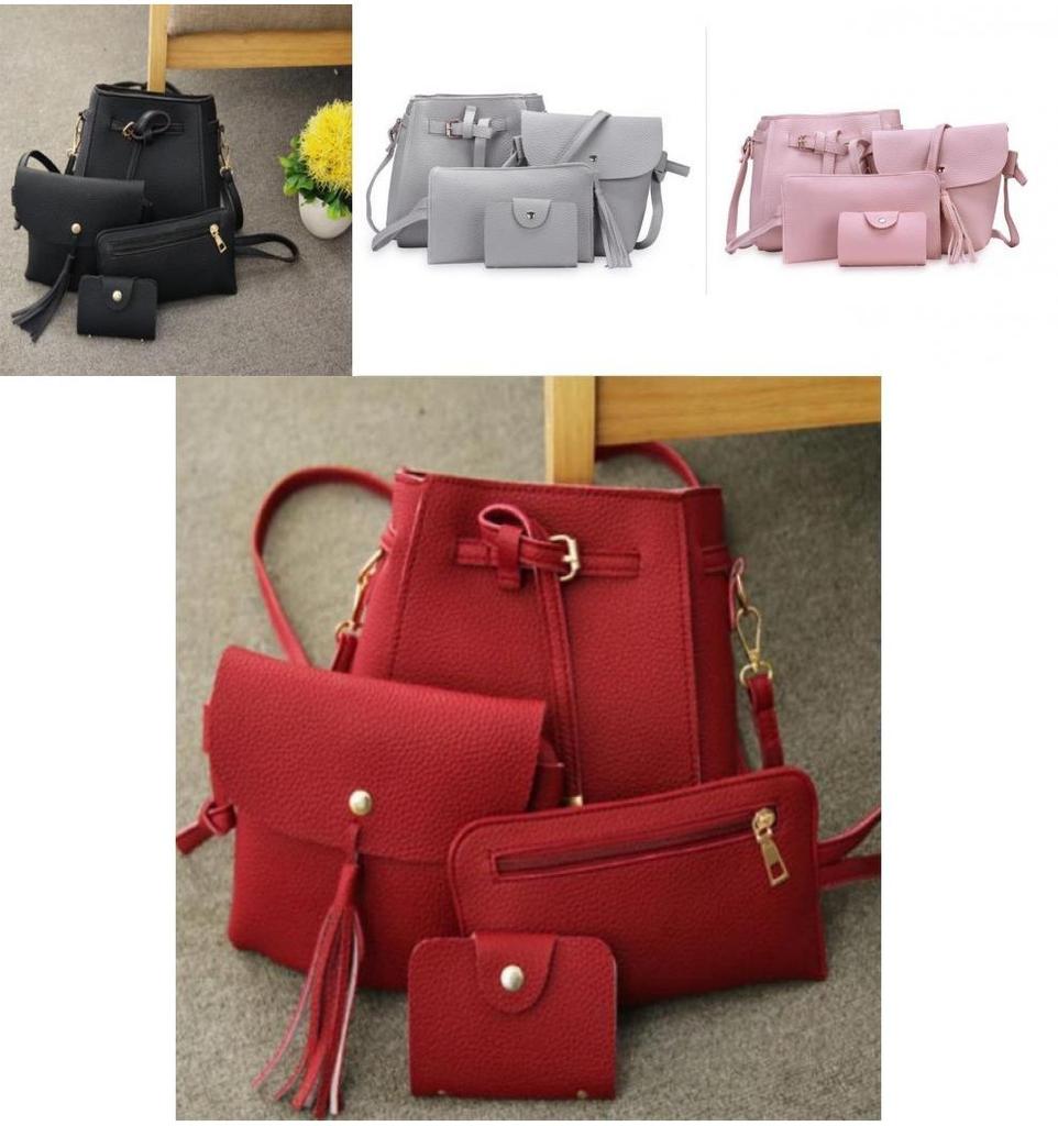 High-quality 4pcs Women Lady Tote And Crossbody Set In Fashionable Design