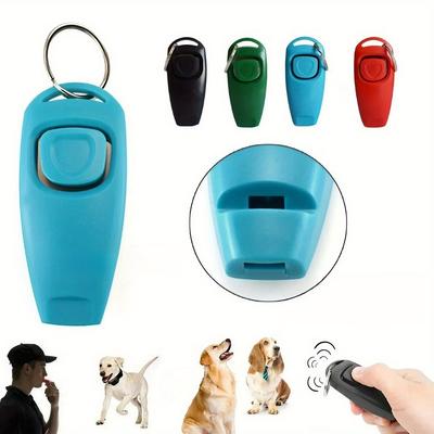 Pet Multifunction 2 In 1 Clicker & Whistle Dog Trainer Clicker With Keyring Pet Puppy Trainer Dog Flute & Clicker Pet Supplies