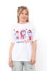 Girls Teen Oversized T-Shirt with Bonjour Madam Print, Summer 6414-001-33-2-2 HC